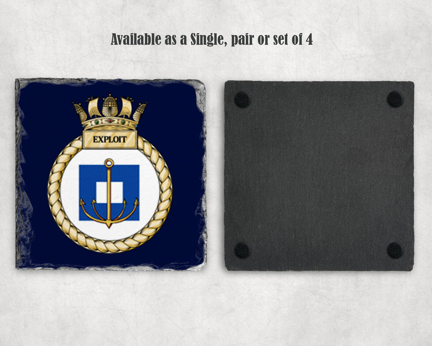 HMS Exploit - Slate Coaster