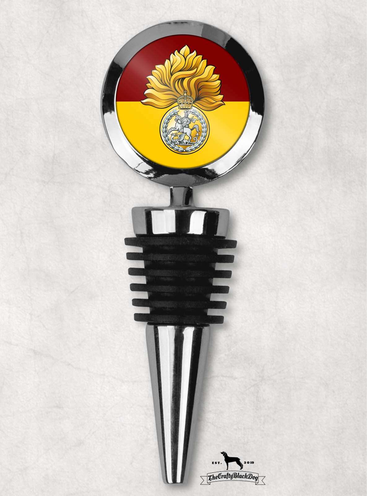 Royal Regiment Fusiliers Crest - Wine Bottle Stopper (New King's Crown)