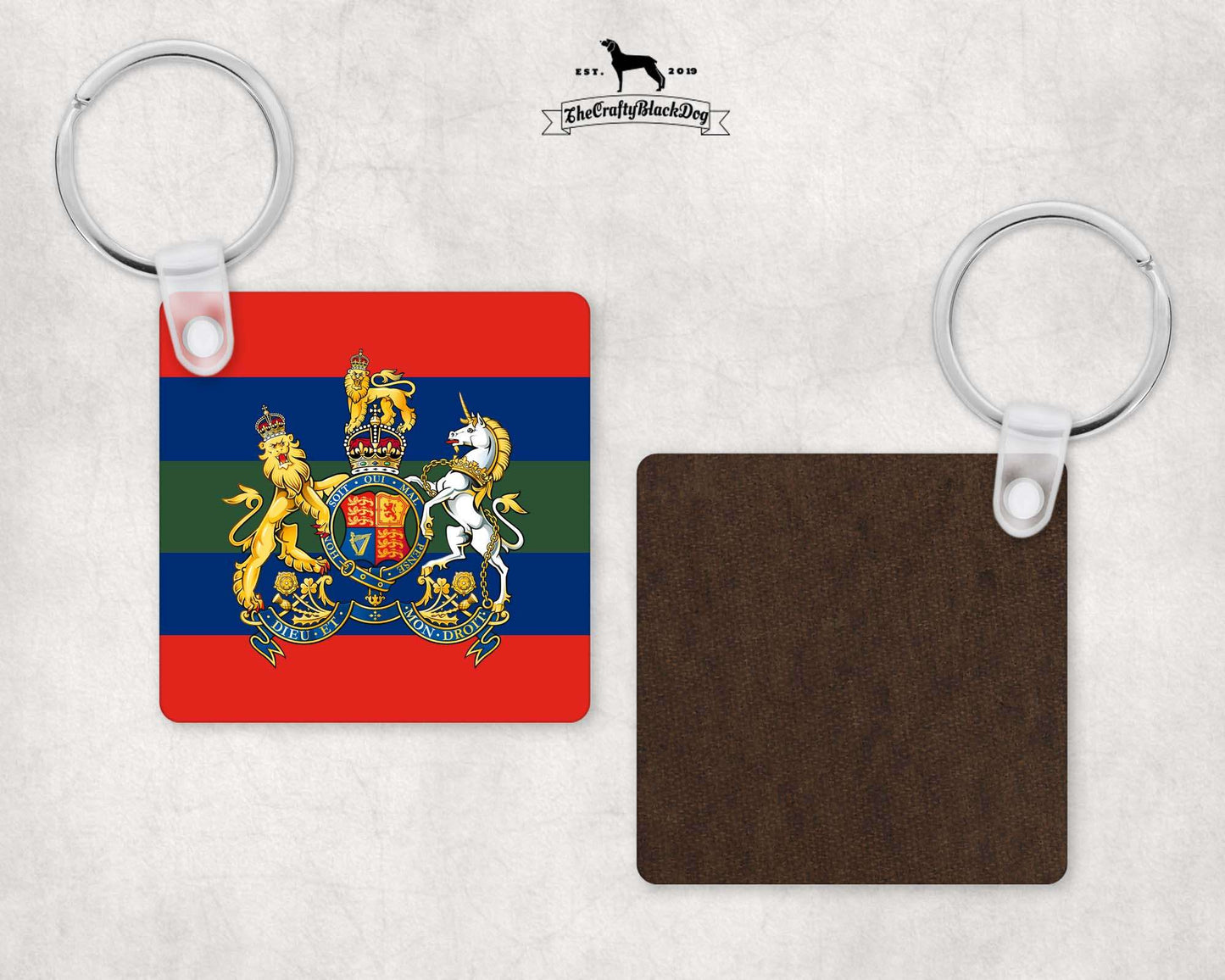 General Service Corps - Square Key Ring (King's New Crown)