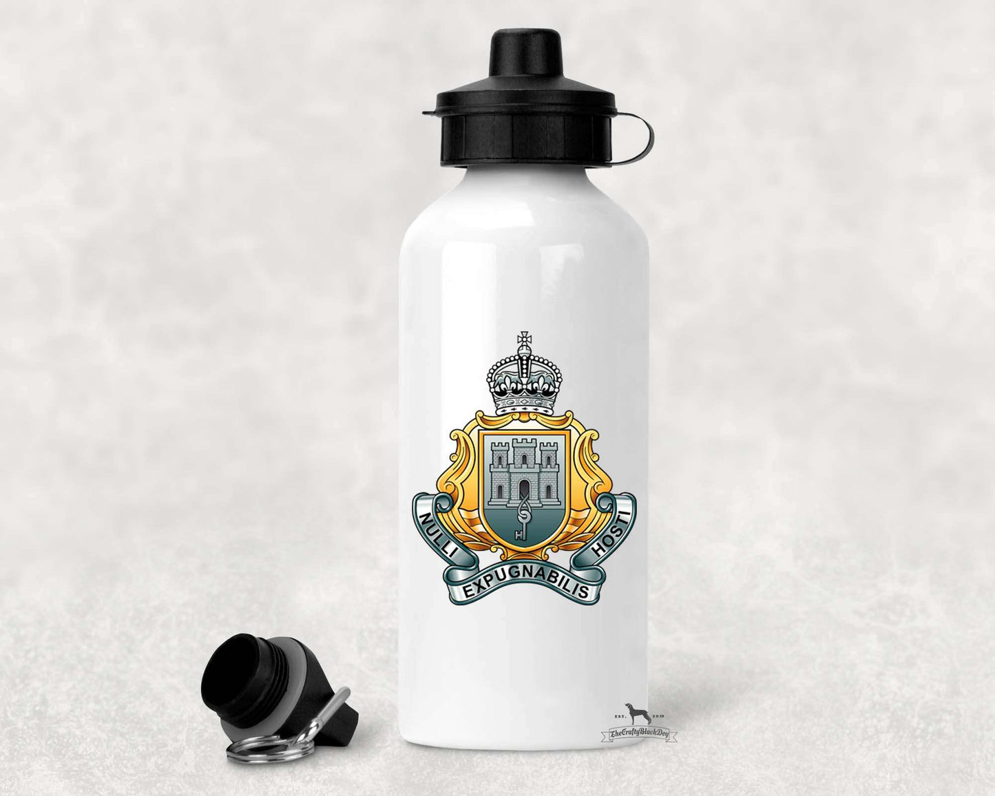 Royal Gibraltar Regiment - ALUMINIUM WATER BOTTLE (New King's Crown)