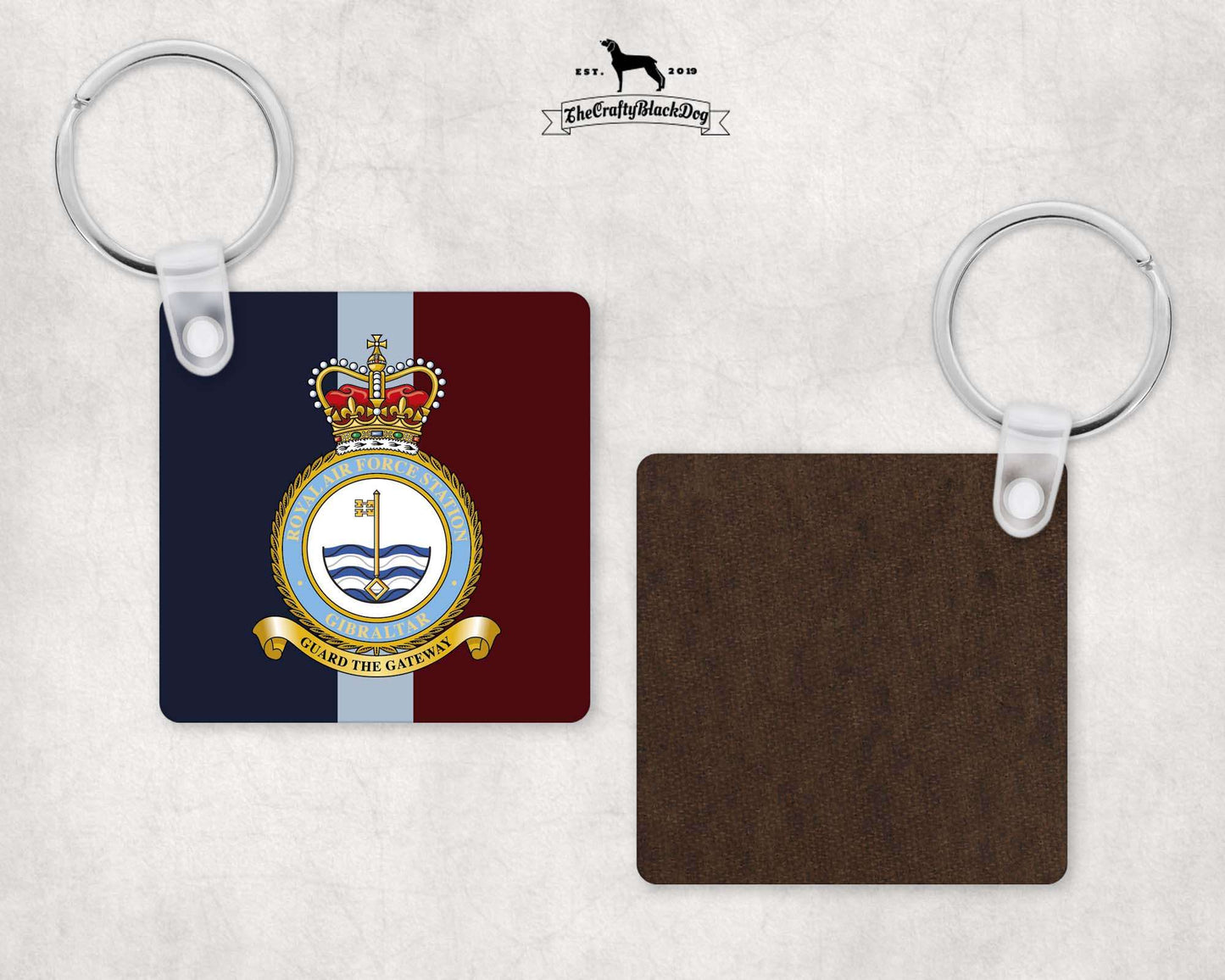 RAF Gibraltar - Square Key Ring