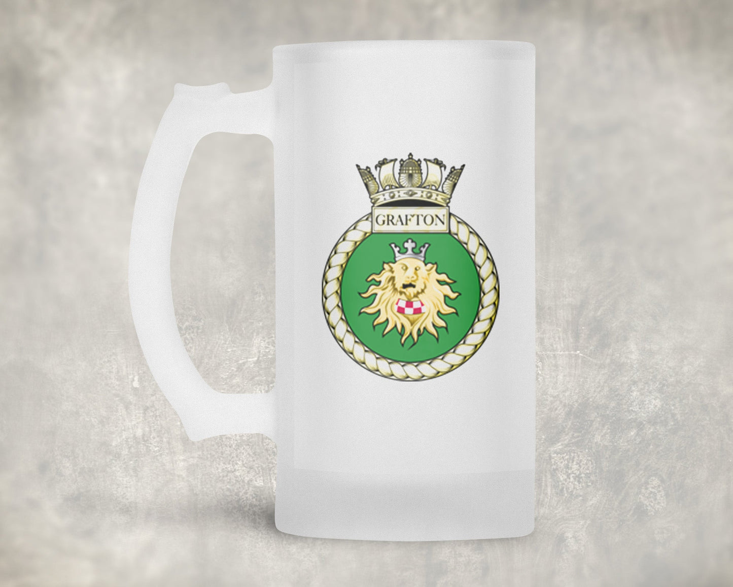 HMS Grafton - Frosted Stein/Tankard/Beer Mug - Frosted Stein/Tankard/Beer Mug