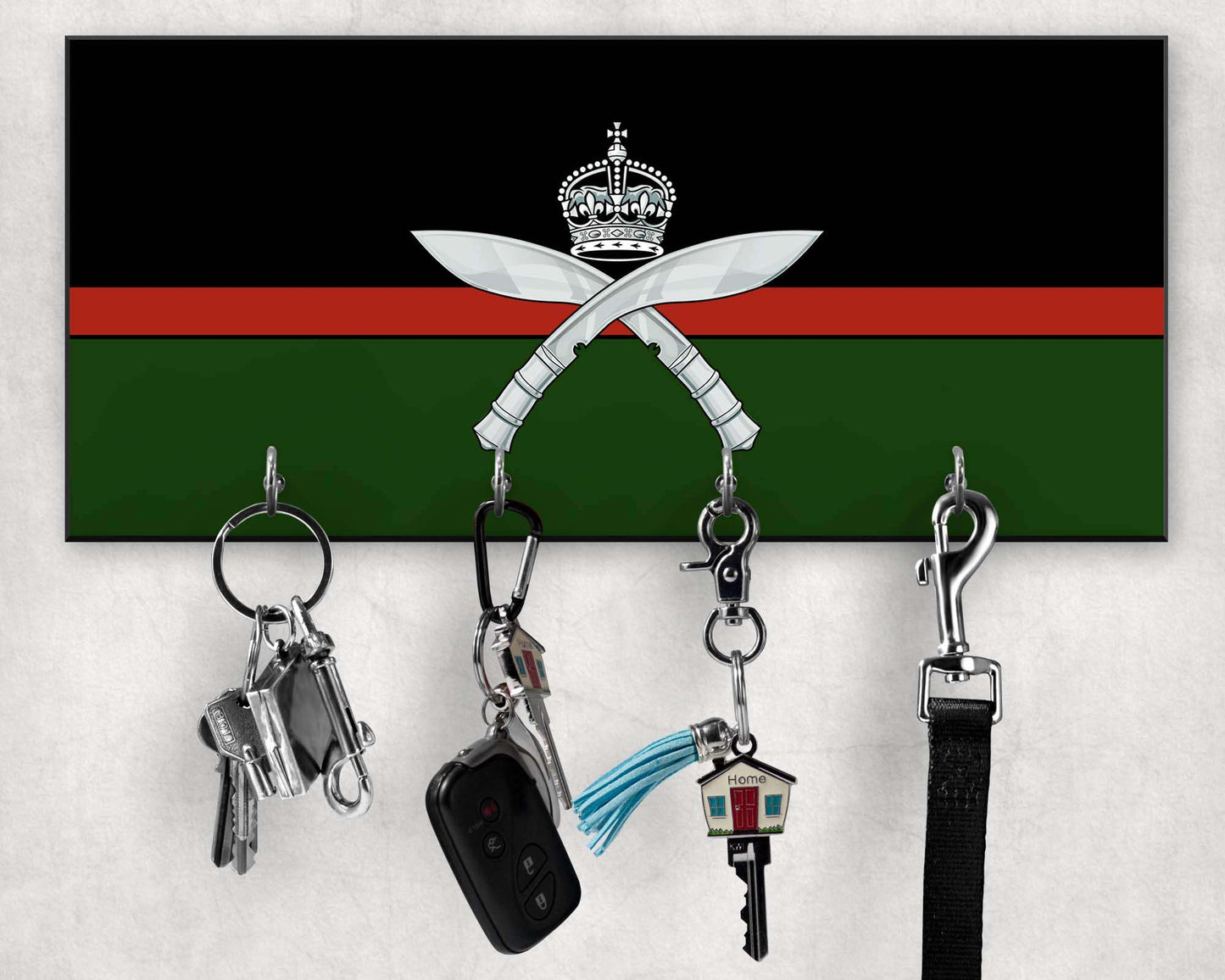 Royal Gurkha Regiment - Wooden Key/Beret Hook (New King's Crown)