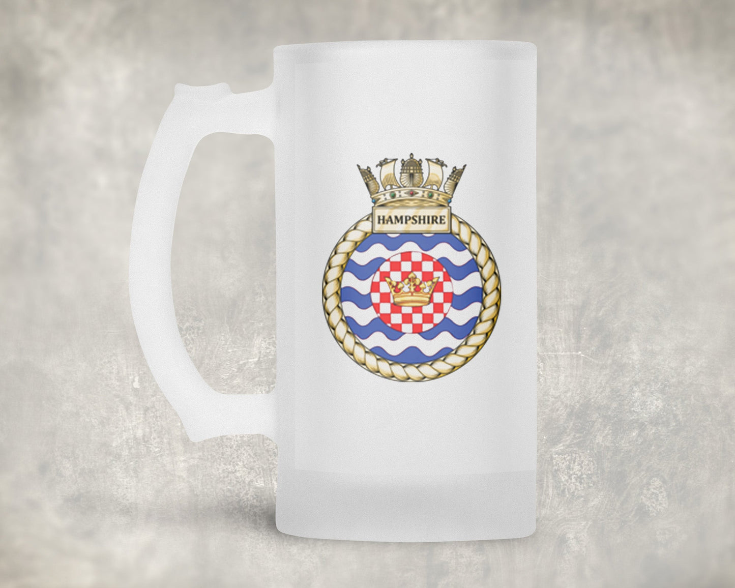 HMS Hampshire - Frosted Stein/Tankard/Beer Mug - Frosted Stein/Tankard/Beer Mug