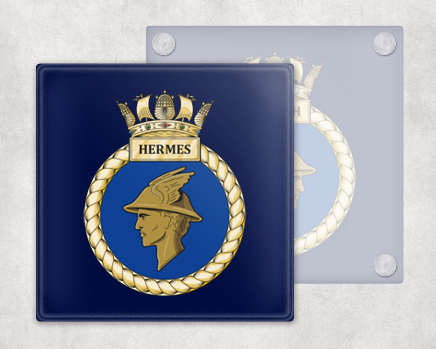 HMS Hermes - Glass Coaster