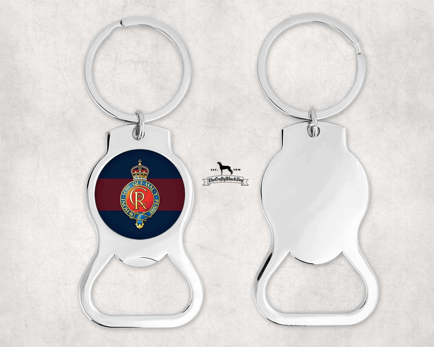 Household Cavalry - Bottle Opener Keyring (New King's Crown)