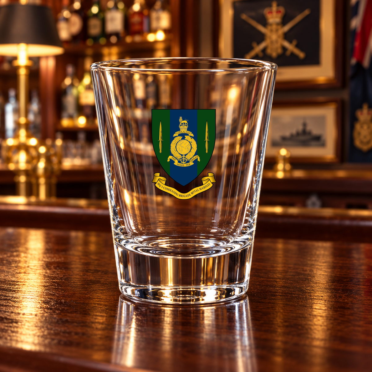 HQ 3 Cdo Bde RM - Shot Glasses | The Crafty Black Dog — Frosted_Shot_Glass_Military_Bar_Smart_Object copy