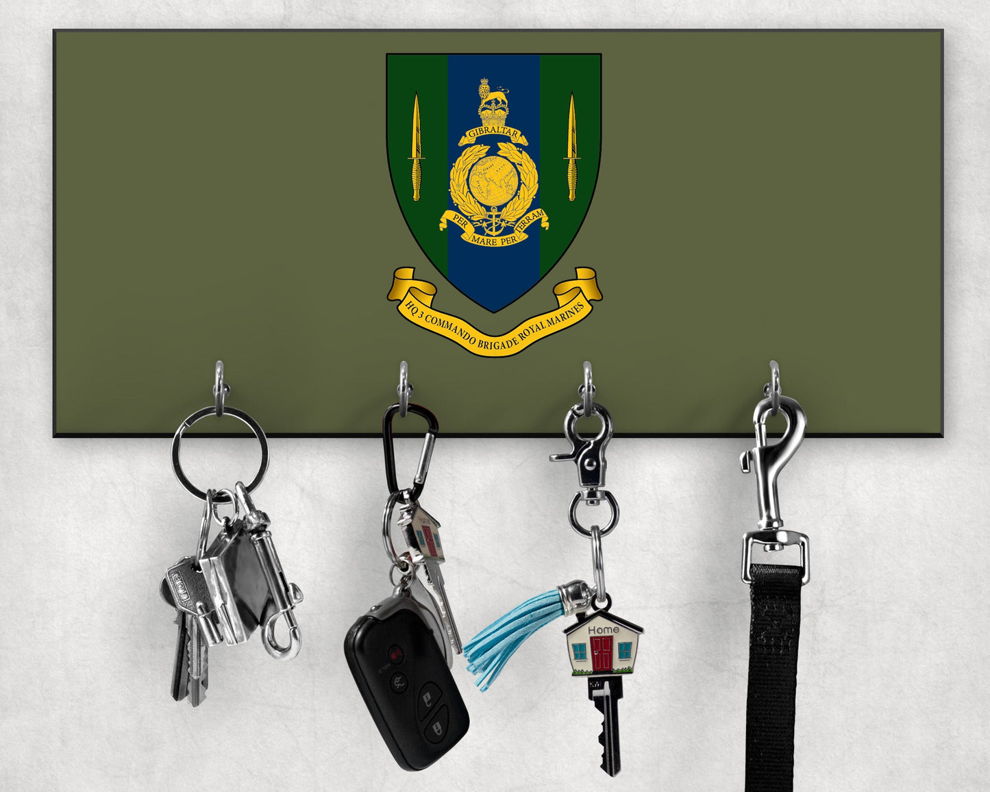 HQ 3 Cdo Bde - Wooden Key/Beret Hook