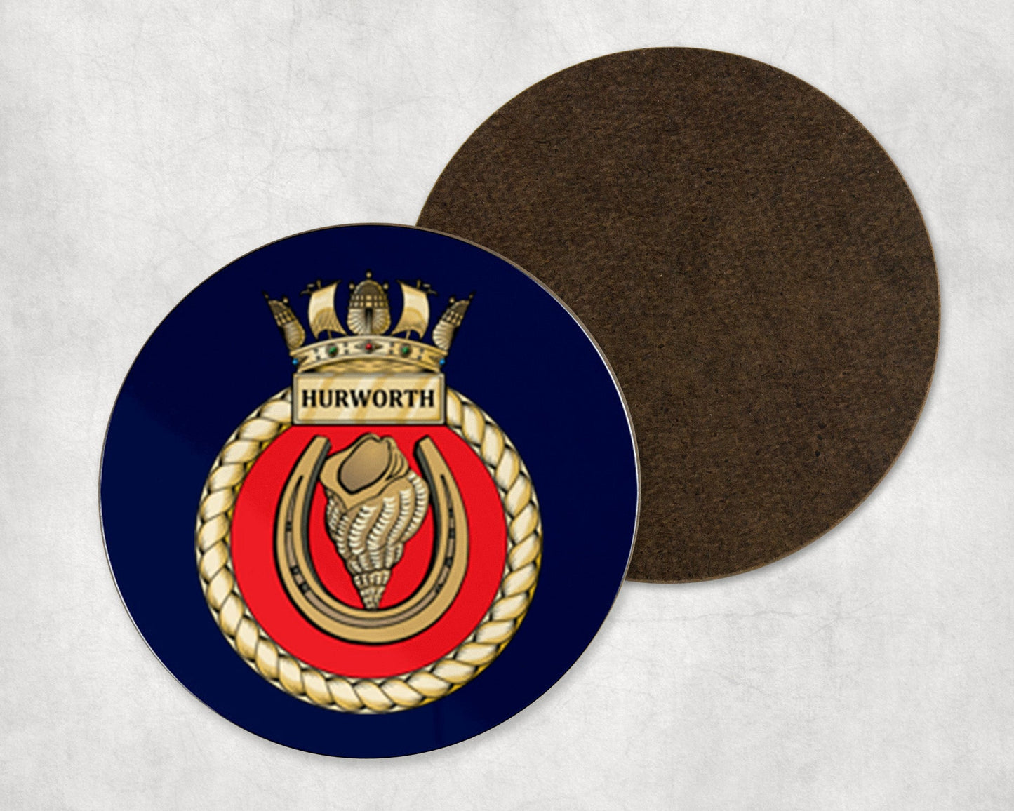 HMS Hurworth - Round Coaster Set