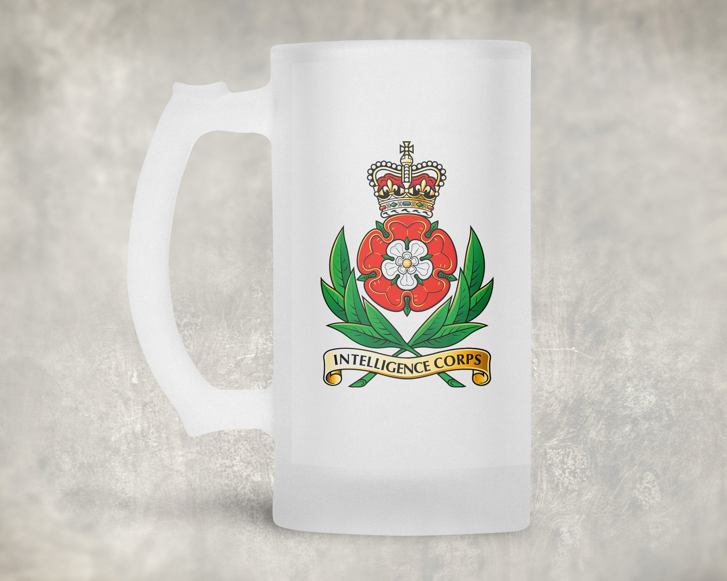 Intelligence Corps Cap Badge - Frosted Stein