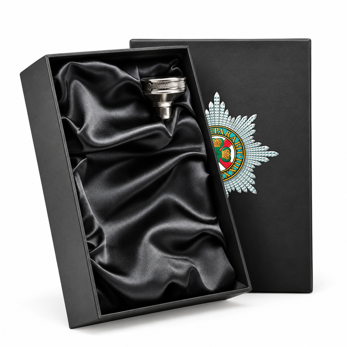 Irish Guards - Hip Flask | The Crafty Black Dog — Hip_Flask_Rear_Lid_SHOPIFY_Smart_Object