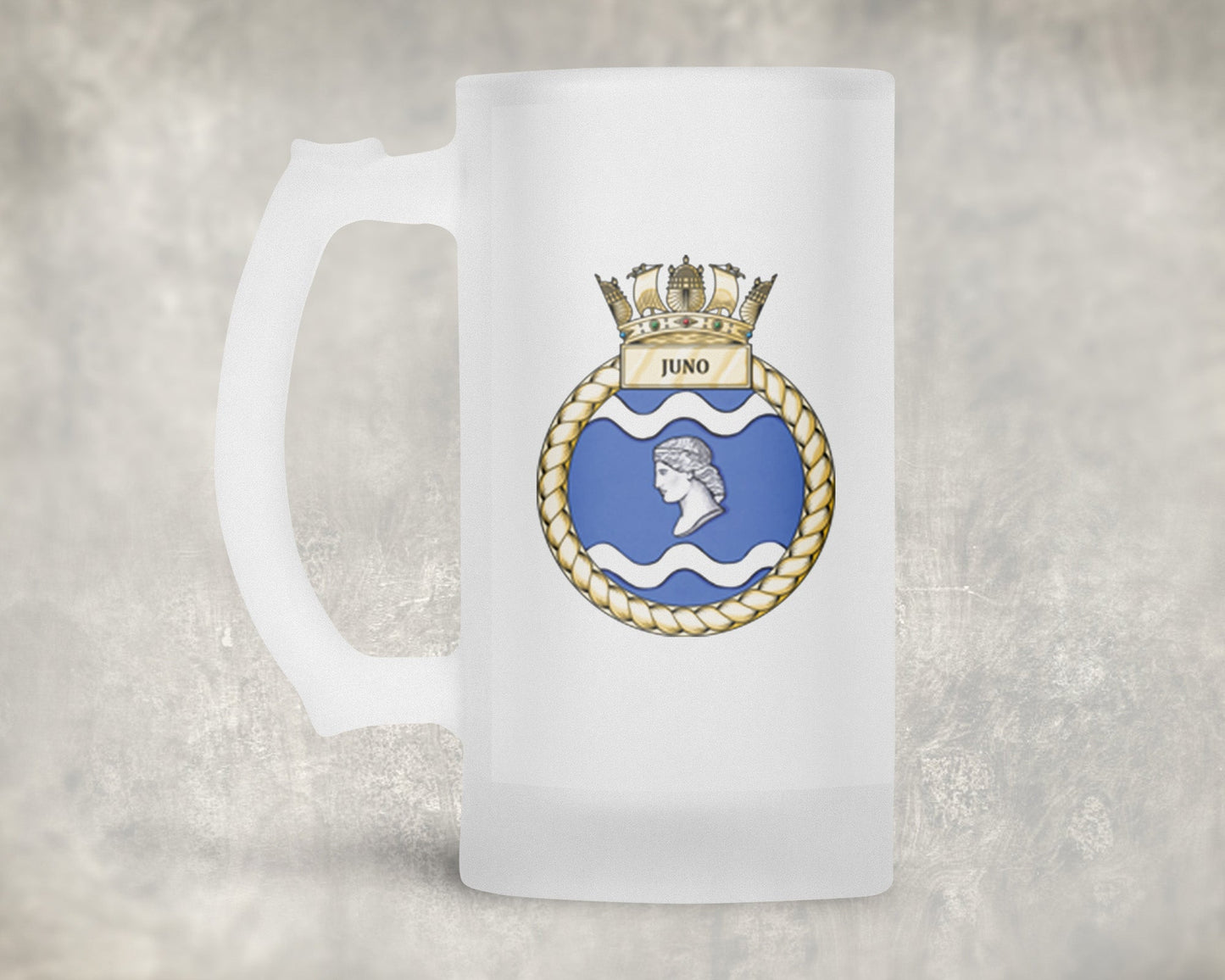 HMS Juno - Frosted Stein/Tankard/Beer Mug - Frosted Stein/Tankard/Beer Mug