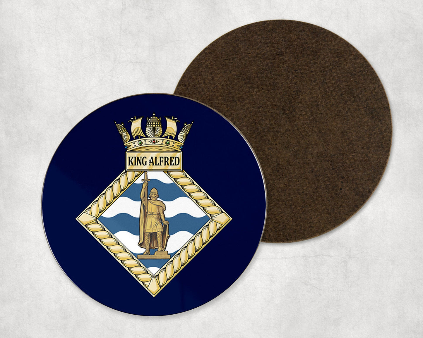 HMS King Alfred - Round Coaster Set