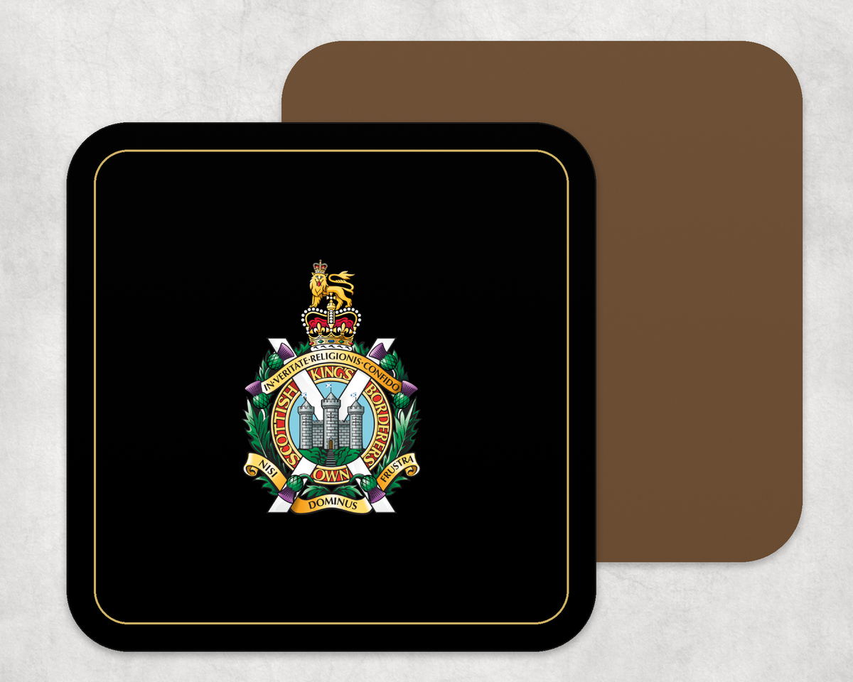 Kings Own Scottish Borders - Placemat | The Crafty Black Dog — Black_Gold_Hardback_Coaster copy