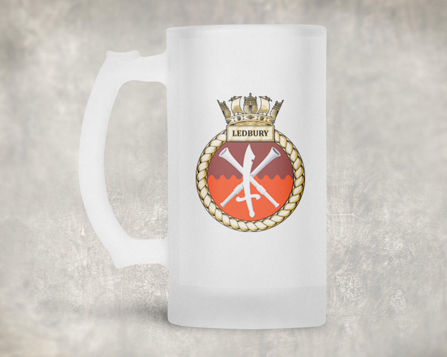 HMS Ledbury - Frosted Stein/Tankard/Beer Mug - Frosted Stein/Tankard/Beer Mug