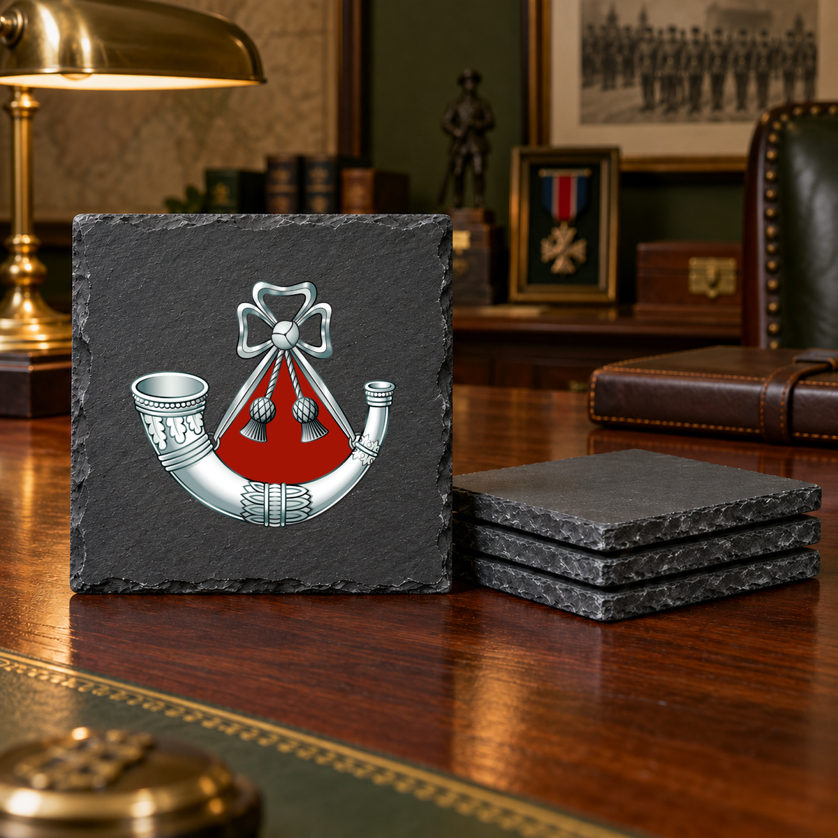 Light Infantry - Slate Coaster Set | The Crafty Black Dog