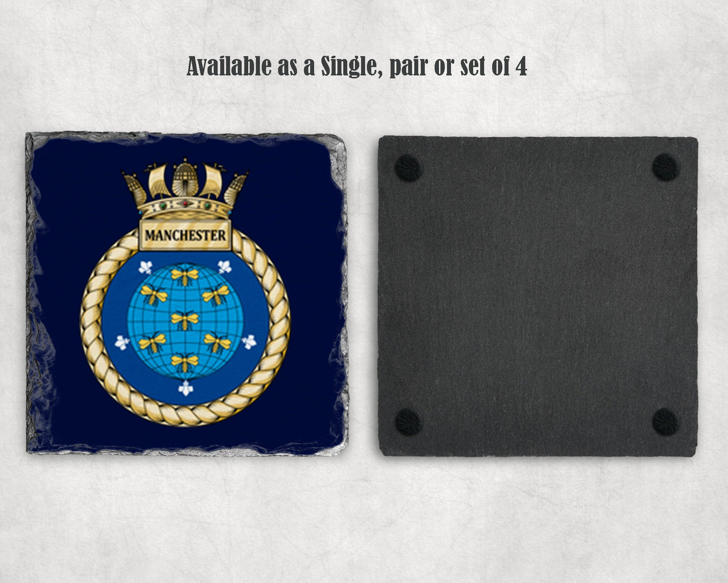 HMS Manchester - Slate Coaster
