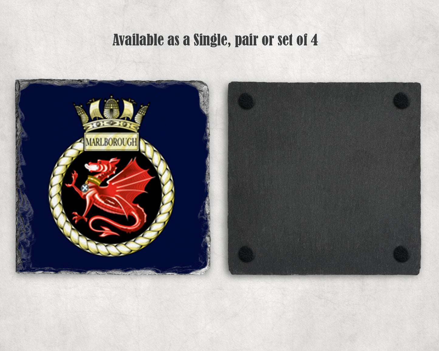 HMS Marlborough - Slate Coaster