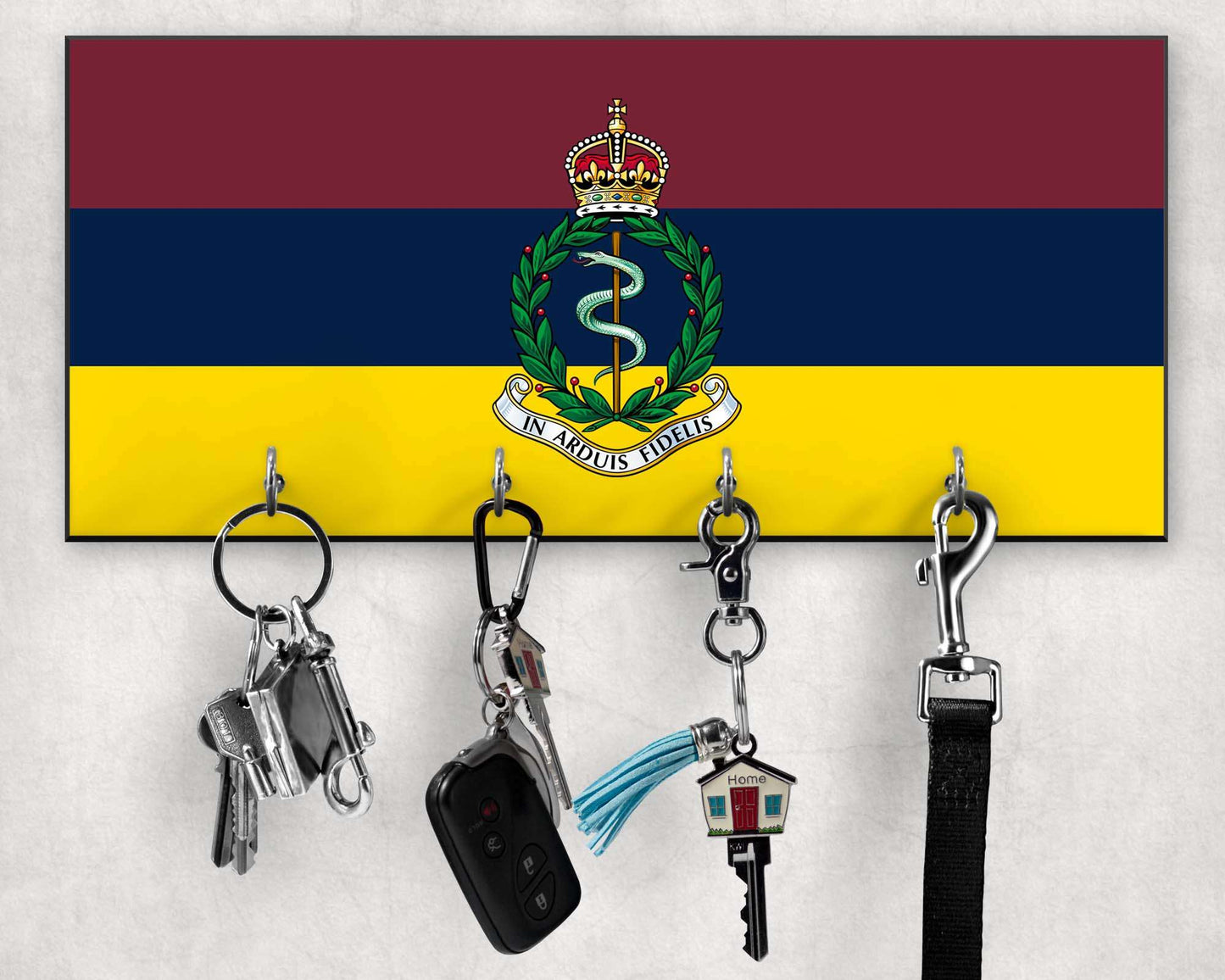 Royal Army Medical Corps - Wooden Key/Beret Hook (New King's Crown)