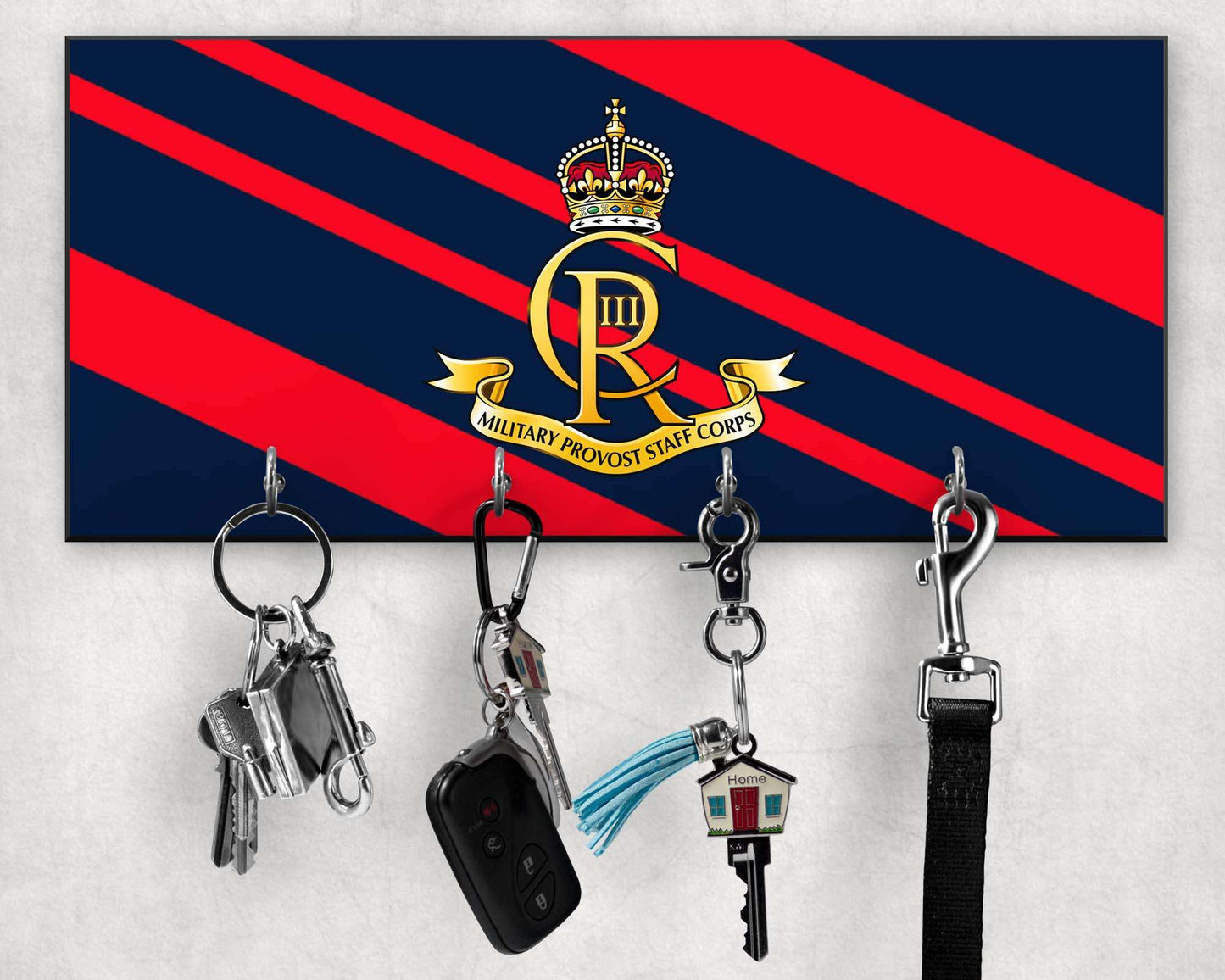 Military Provost Staff Corps - Wooden Key/Beret Hook (New King's Crown)