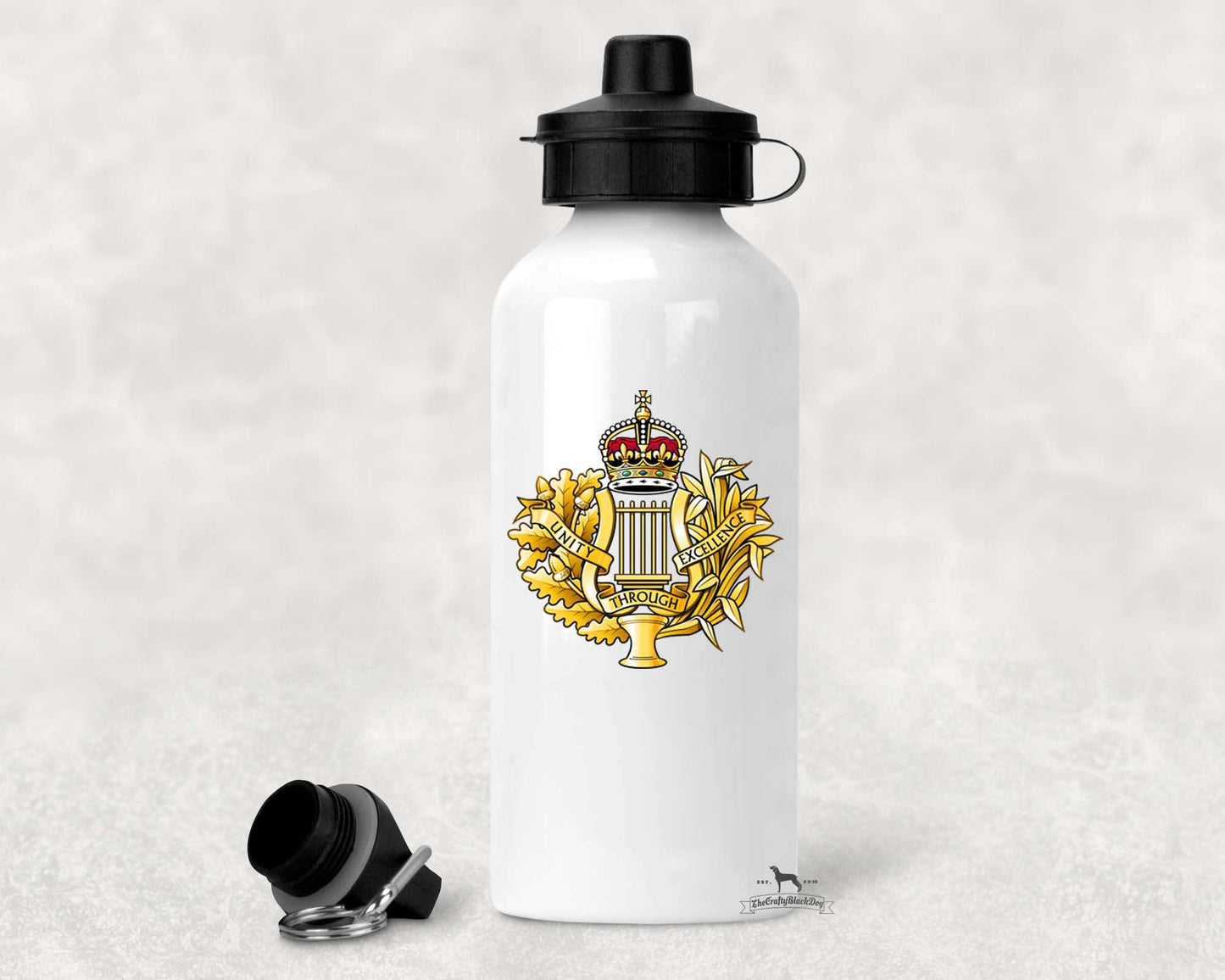 Royal Corps of Army Music - ALUMINIUM WATER BOTTLE (New King's Crown)