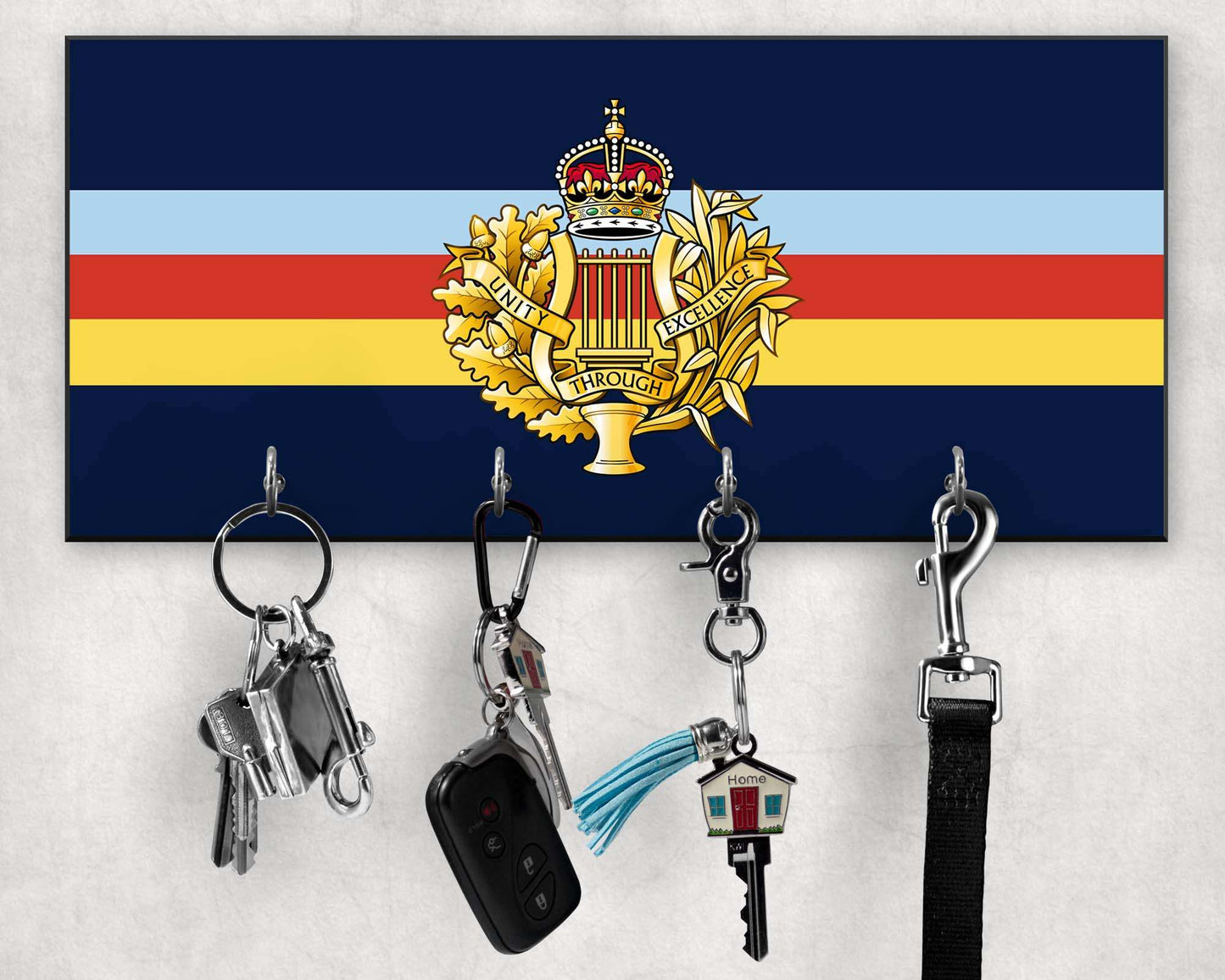 Royal Corps of Army Music - Wooden Key/Beret Hook (New King's Crown)