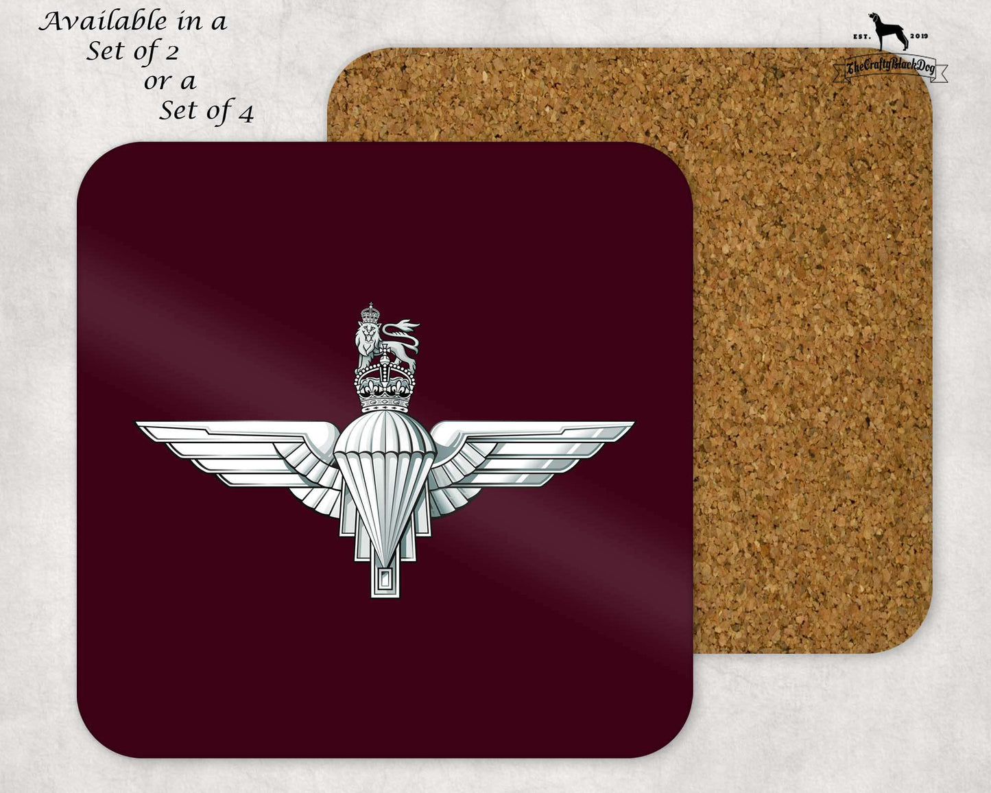 Parachute Regiment - COASTER SET (New King's Crown)