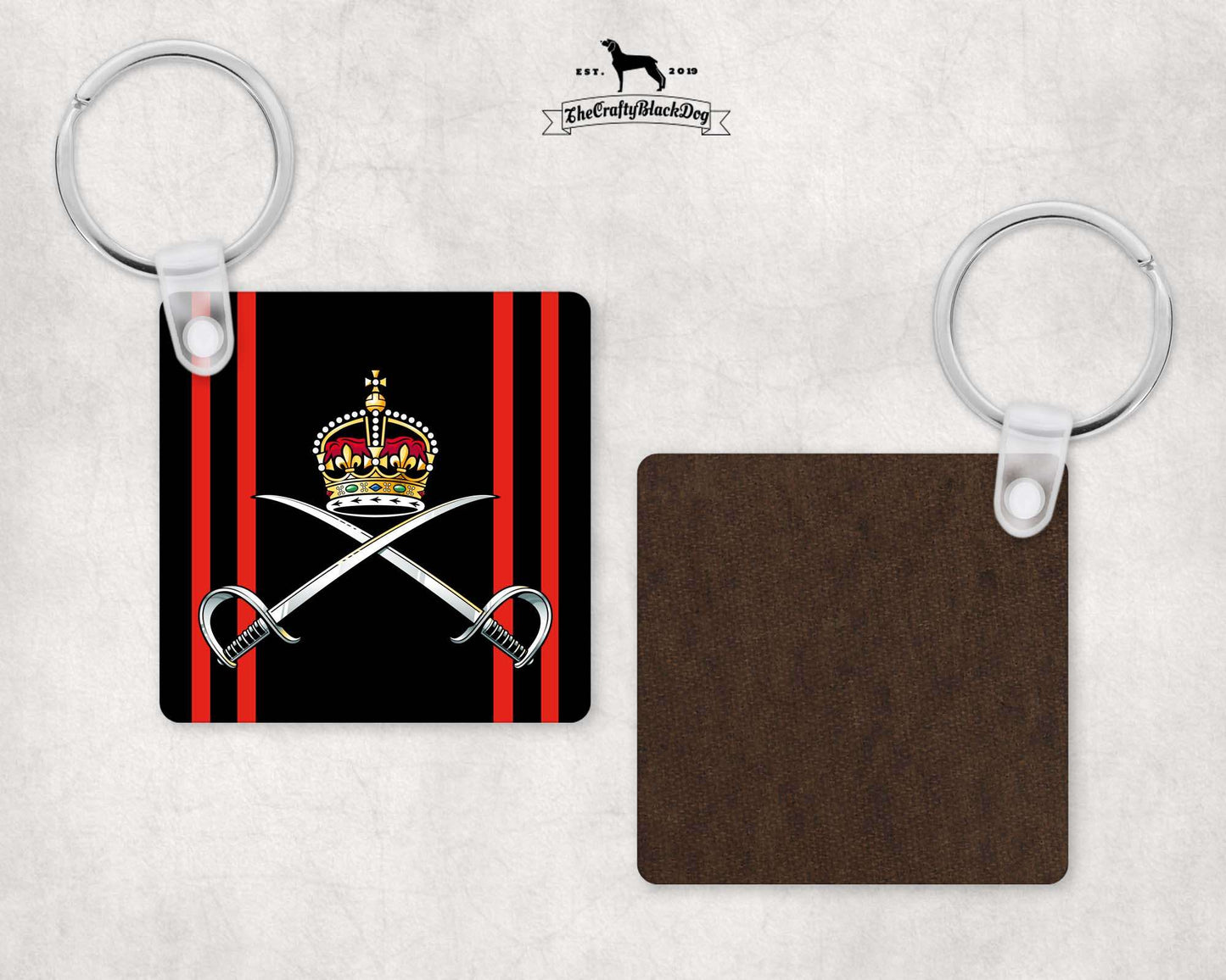 Royal Army Physical Training Corps - Square Key Ring (King's New Crown)