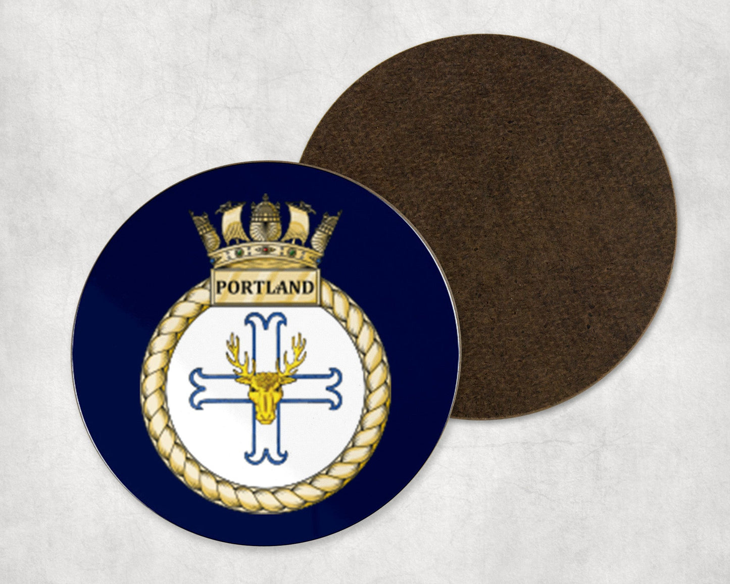 HMS Portland - Round Coaster Set