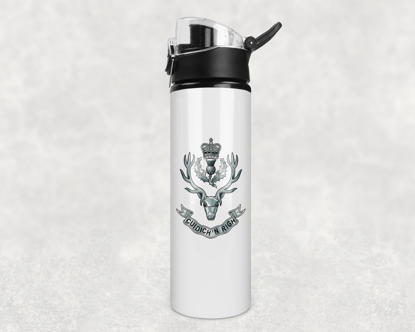 Queen's Own Highlanders (Seaforth and Camerons) - Flip Top Water Bottle