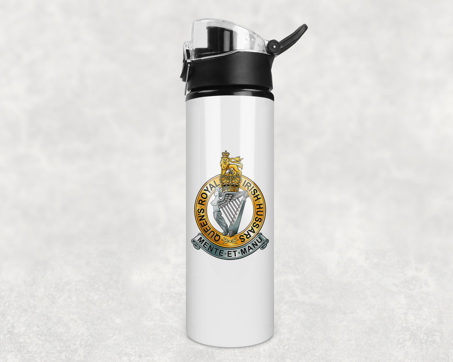 Queen's Royal Irish Hussars - Flip Top Water Bottle