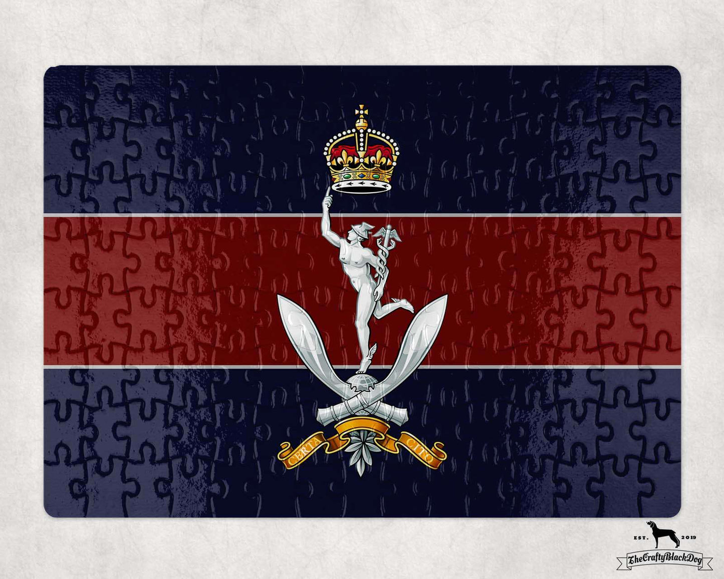 Queen's Gurkha Signals - Jigsaw Puzzle (New King's Crown)