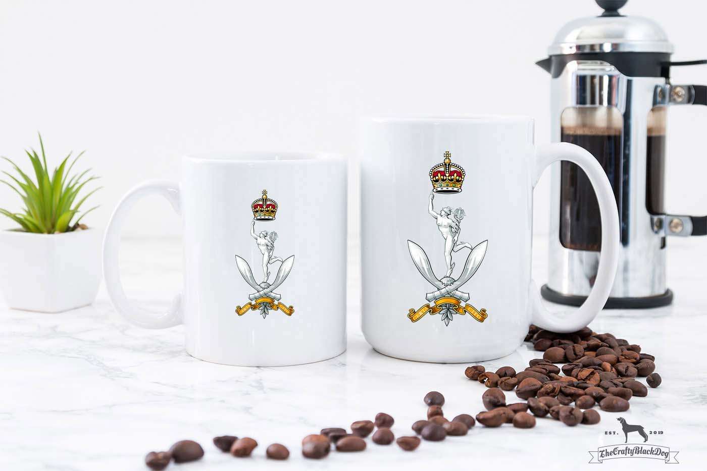 Queen's Gurkha Signals - 11oz/15oz Mug (New King's Crown)
