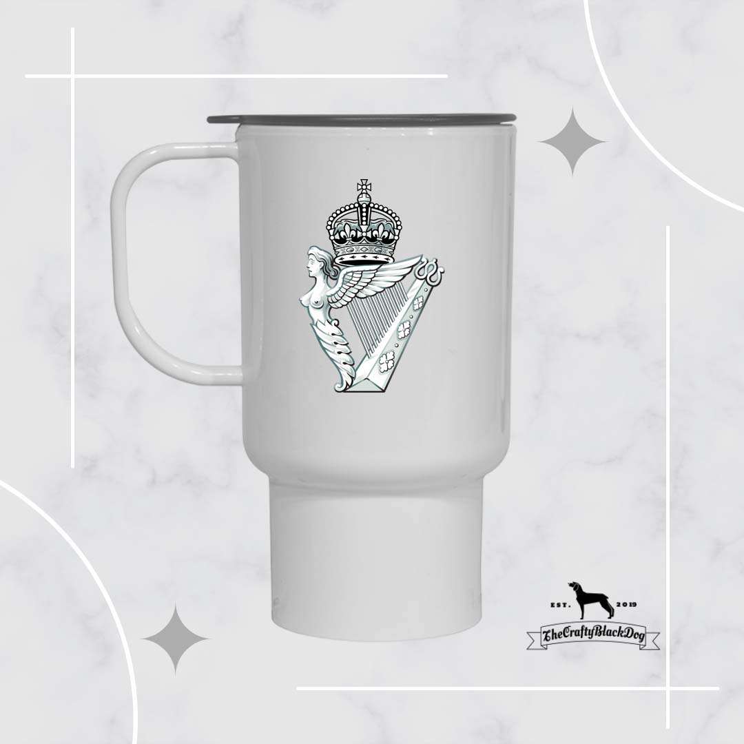 Royal Irish Regiment - TRAVEL MUG (New King's Crown)