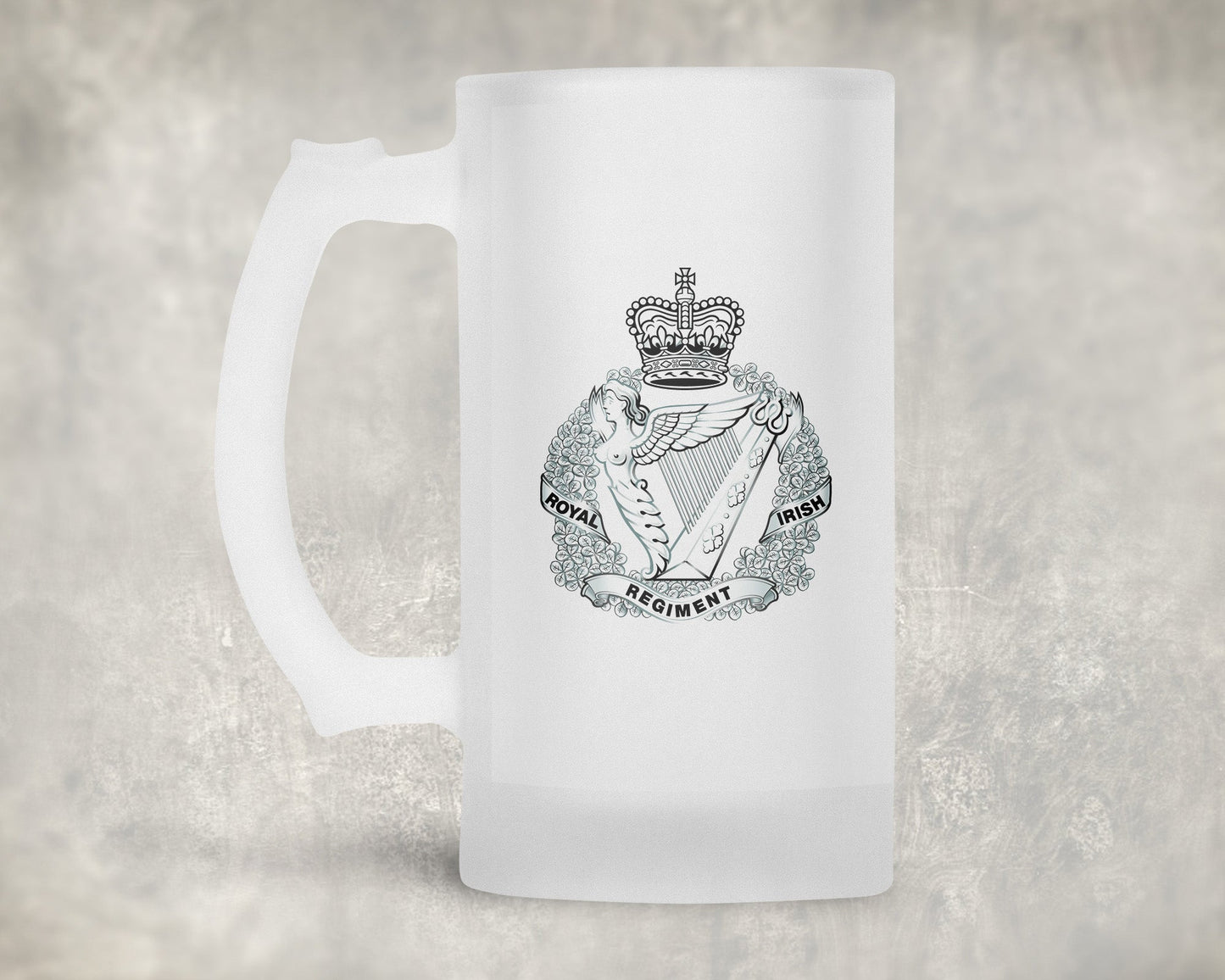 Royal Irish Regiment Crest - Frosted Stein