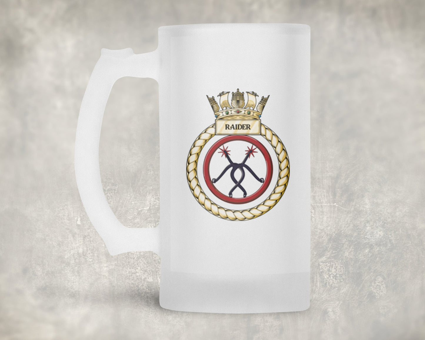 HMS Raider - Frosted Stein/Tankard/Beer Mug - Frosted Stein/Tankard/Beer Mug