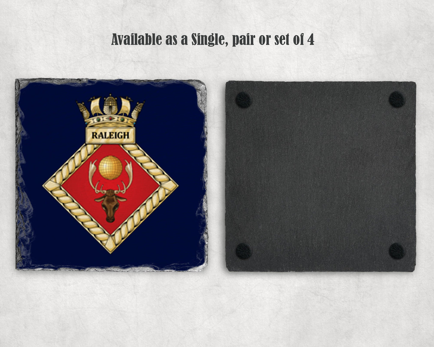 HMS Raleigh - Slate Coaster