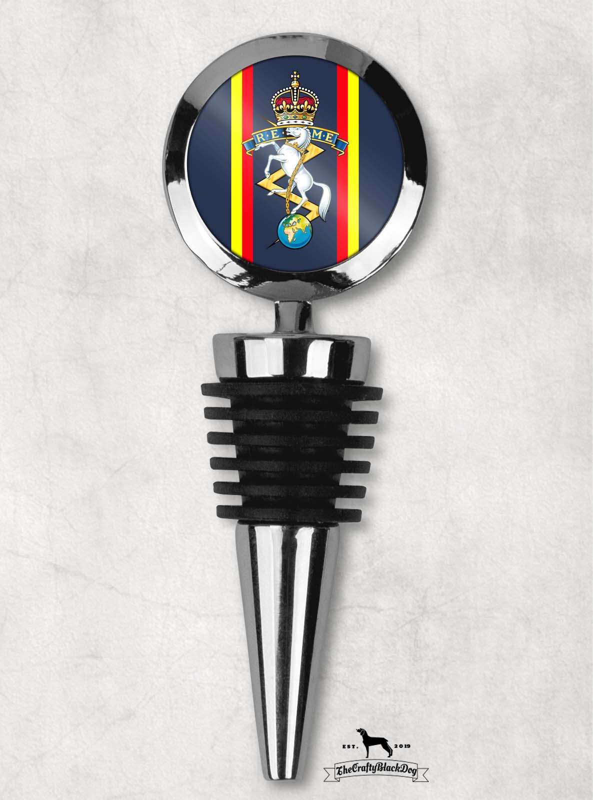 Royal Electrical and Mechanical Engineers - Wine Bottle Stopper (New King's Crown)