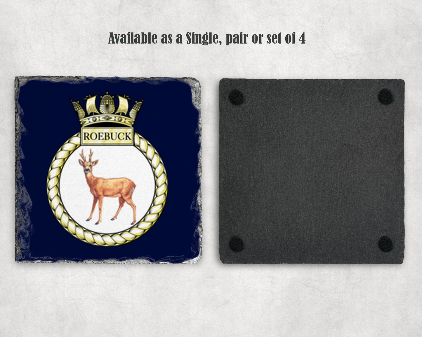 HMS Roebuck - Slate Coaster