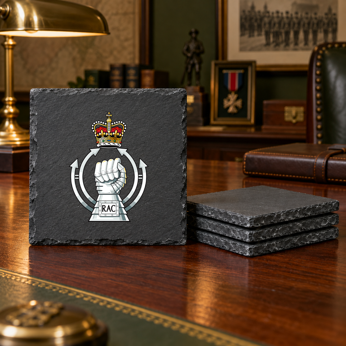 Royal Armoured Corps - Slate Coaster Set | The Crafty Black Dog