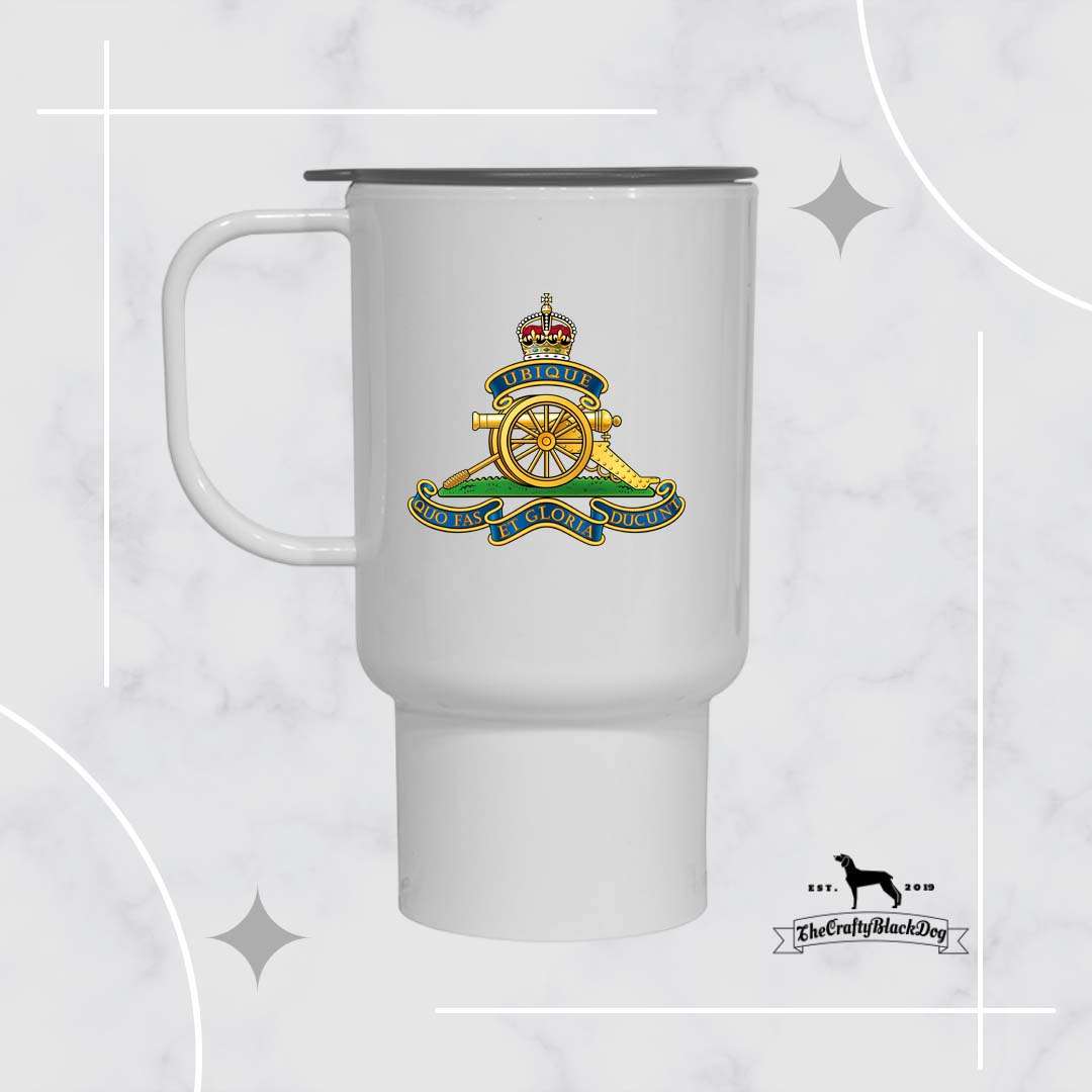 Royal Artillery - TRAVEL MUG (New King's Crown)