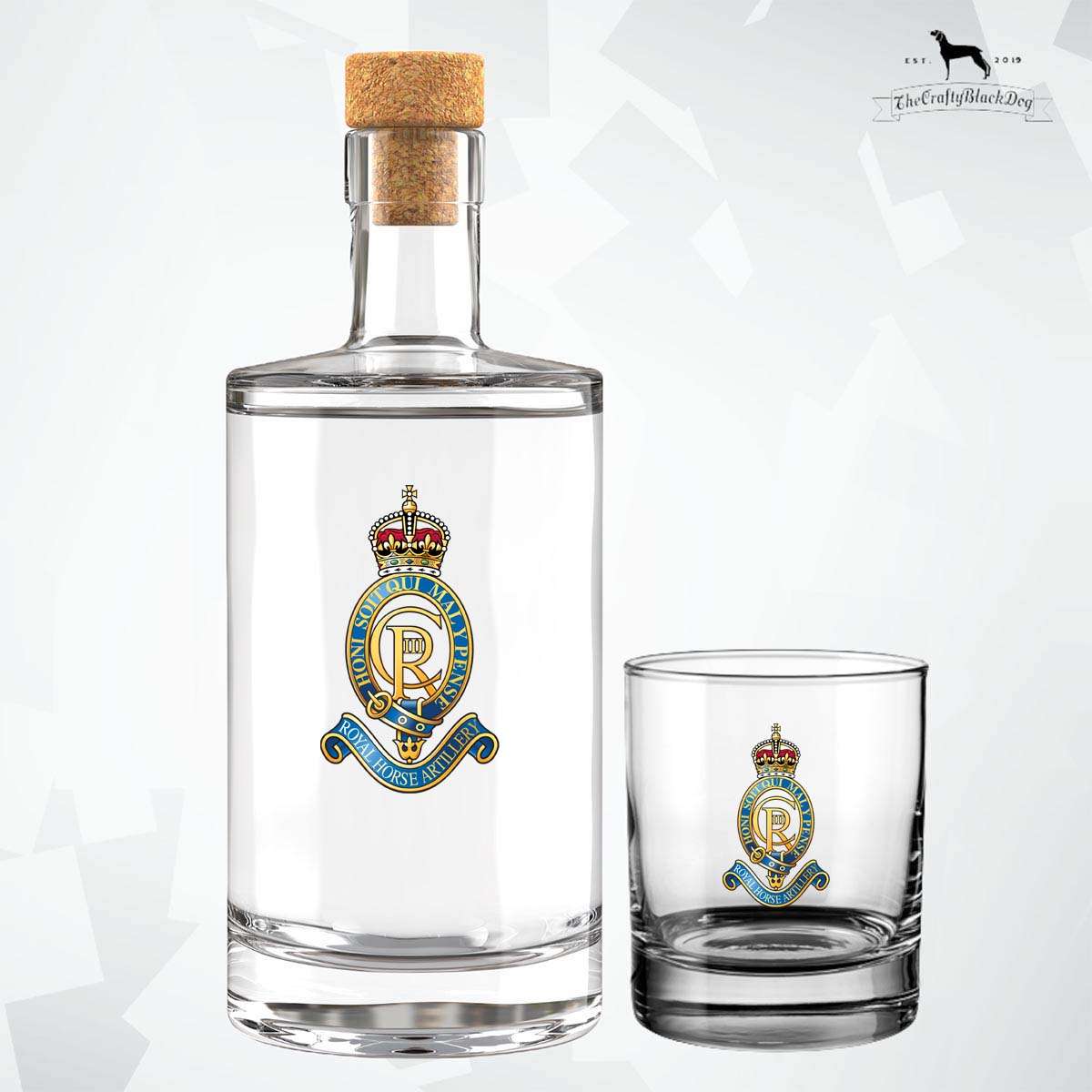 Royal Horse Artillery - Fill Your Own Spirit Bottle (New King's Crown)