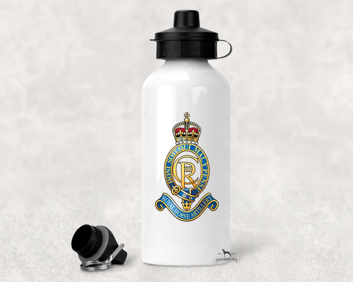 Royal Horse Artillery - ALUMINIUM WATER BOTTLE (New King's Crown)