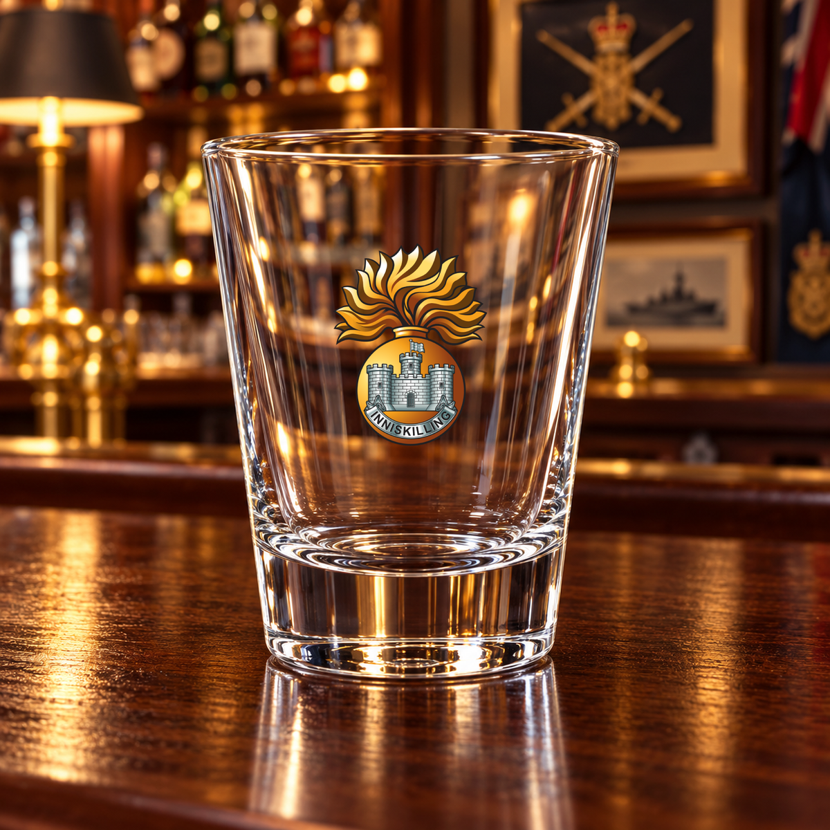 Royal Inniskilling Fusiliers - Shot Glasses | The Crafty Black Dog — Frosted_Shot_Glass_Military_Bar_Smart_Object copy