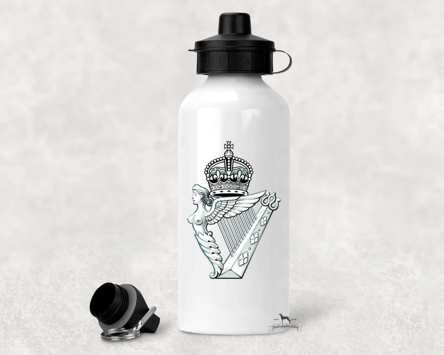 Royal Irish Regiment - ALUMINIUM WATER BOTTLE (New King's Crown)