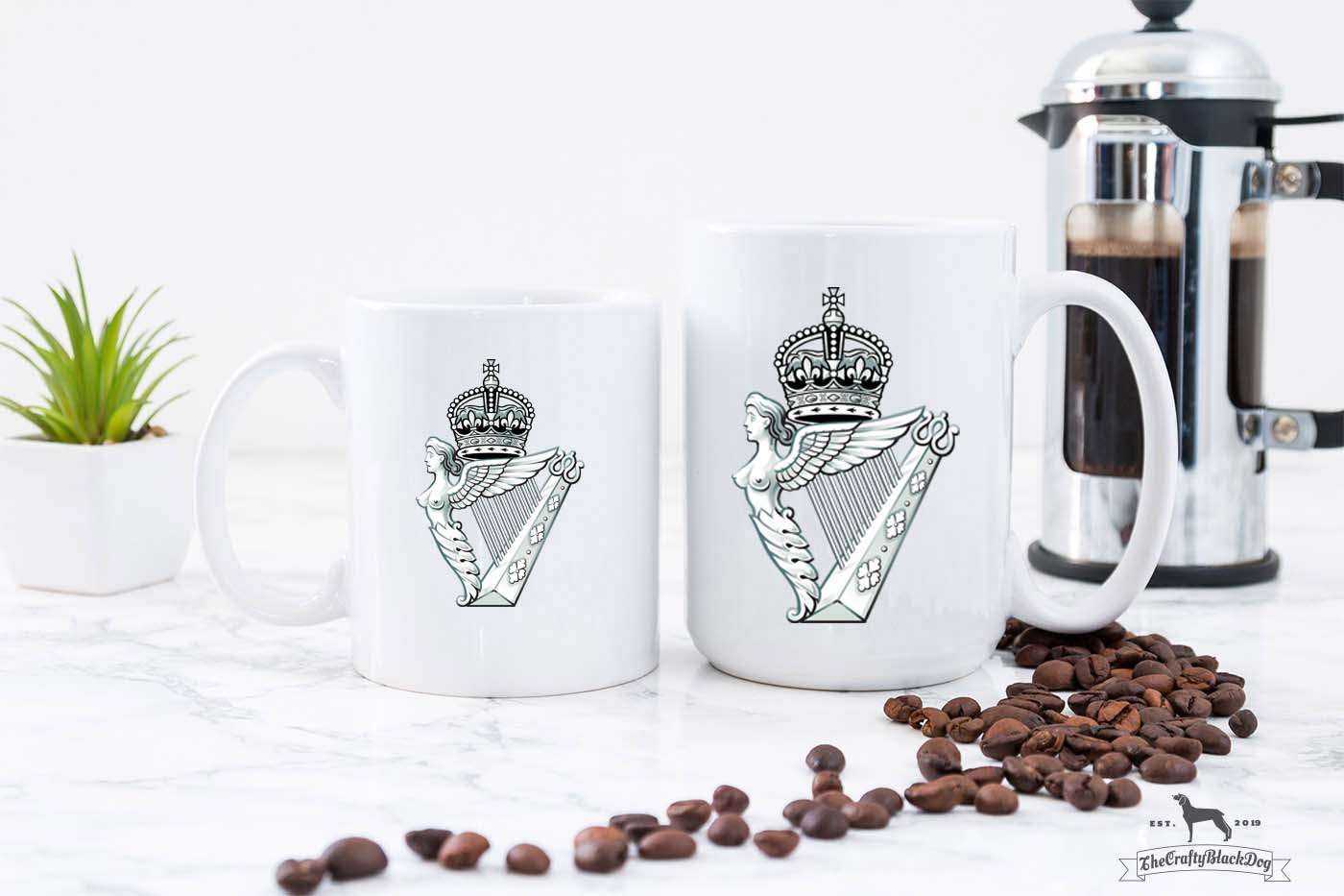 Royal Irish Regiment Crest - 11oz/15oz Mug (New King's Crown)