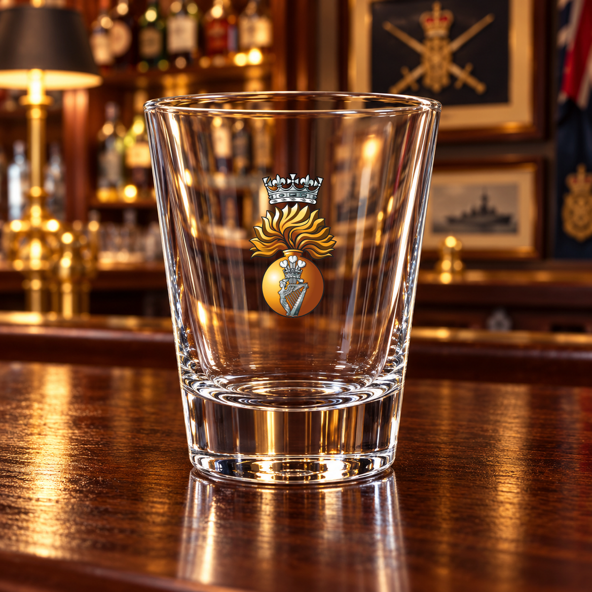 Royal Irish Fusiliers - Shot Glasses | The Crafty Black Dog — Frosted_Shot_Glass_Military_Bar_Smart_Object copy