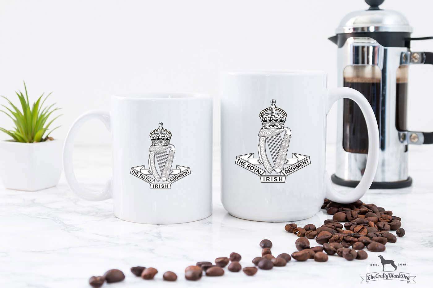 Royal Irish Regiment Crest - 11oz/15oz Mug (New King's Crown)