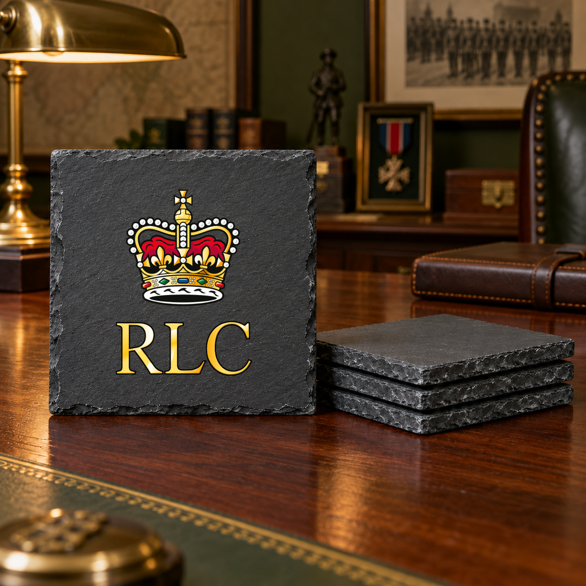 Royal Logistic Corps Cypher - Slate Coaster Set | The Crafty Black Dog