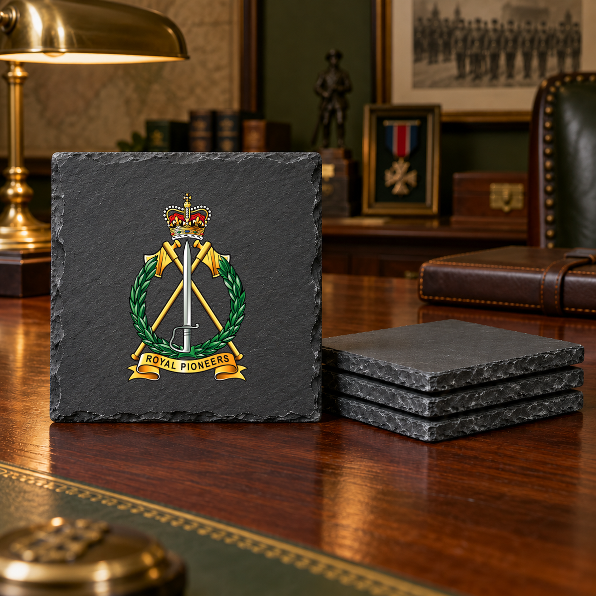 Royal Pioneers - Slate Coaster Set | The Crafty Black Dog